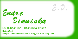 endre dianiska business card